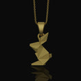 Load image into Gallery viewer, Origami Rabbit Charm Necklace - Elegant Silver Pendant, Chic Folded Bunny Design, Perfect Artistic Gift for Her Gold Matte
