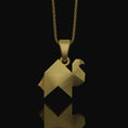 Load image into Gallery viewer, Silver Origami Camel Necklace - Elegant Folded Camel Pendant, Artistic Desert Inspired Jewelry, Unique Chic Safari Style
