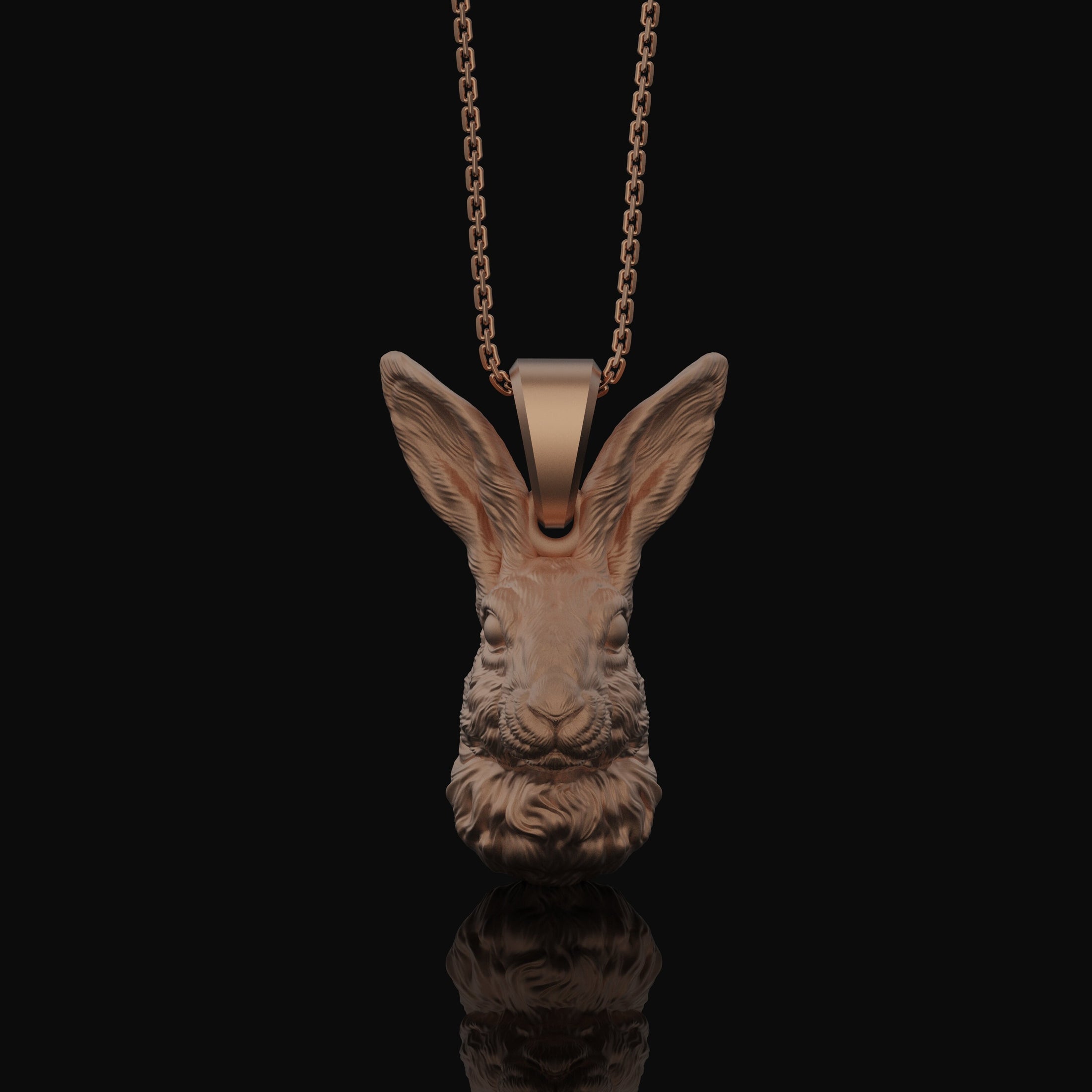 Silver Rabbit Head Necklace - Elegant Bunny Pendant, Whimsical Woodland Animal Charm, Cute and Nature-Inspired Rabbit Jewelry