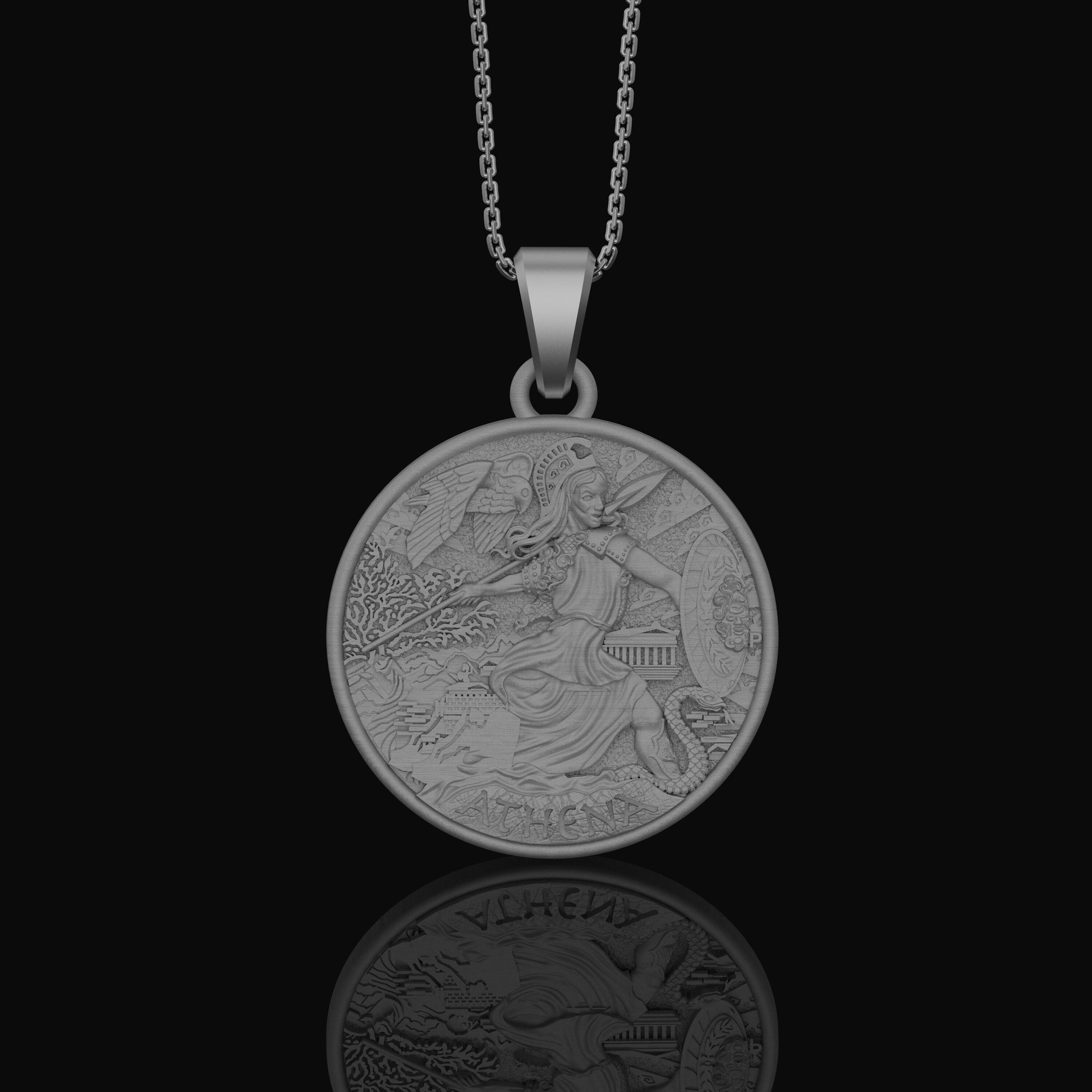 Ancient Greek Athena Pendant - Mythology Goddess Charm, Wisdom and Warrior Symbol, Hellenic Olympian Jewelry for Classical Elegance