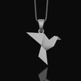 Load image into Gallery viewer, Origami Sparrow Necklace - Chic Silver Women's Charm, Elegant Bird Lover Pendant, Artistic Nature-Inspired Feminine Gift
