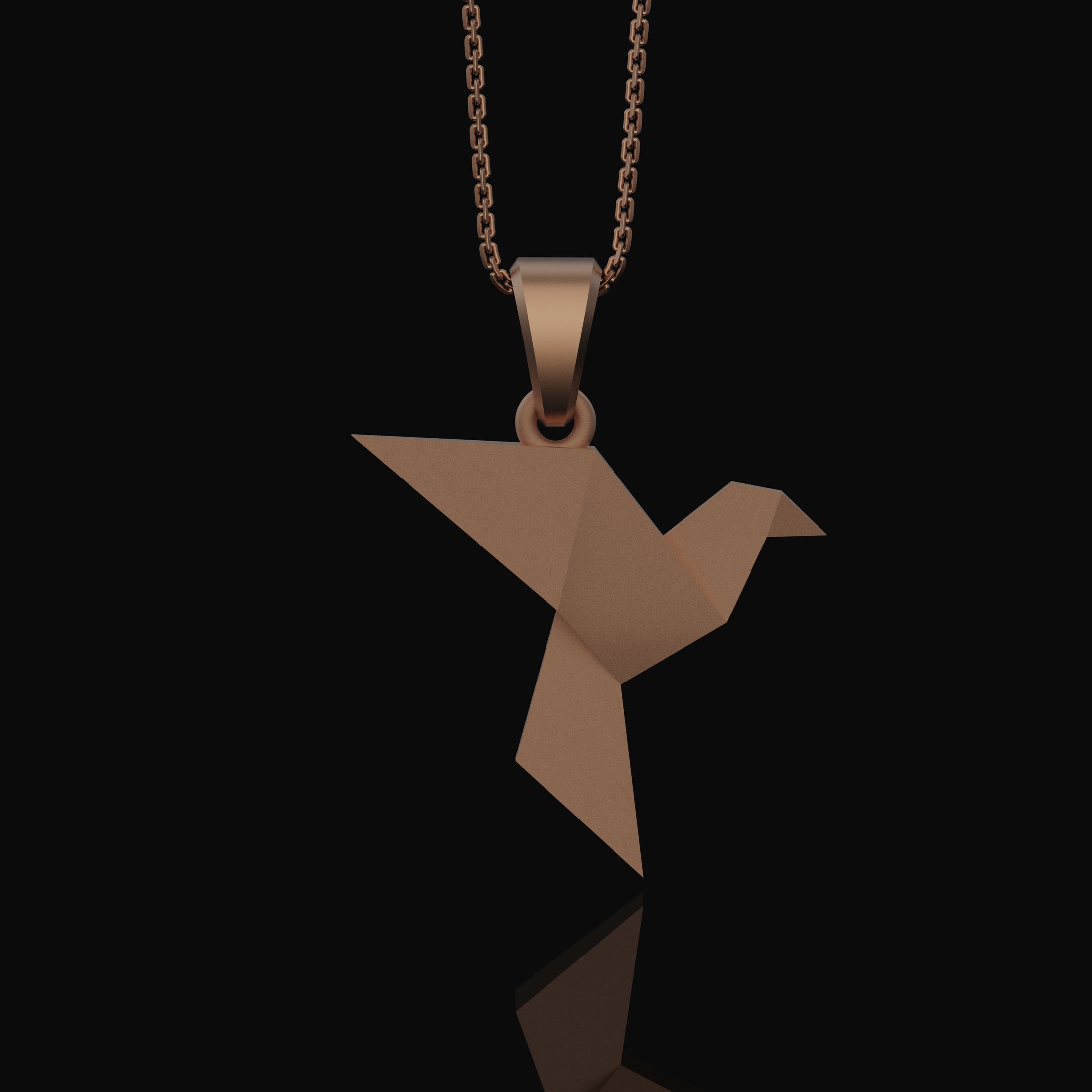 Origami Sparrow Necklace - Chic Silver Women's Charm, Elegant Bird Lover Pendant, Artistic Nature-Inspired Feminine Gift