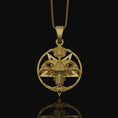 Bild in Galerie-Betrachter laden, Baphomet Charm Gothic Satanism Pendant Necklace - Dark Esoteric Occult Amulet, Mystic Witchcraft Jewelry for Rituals
