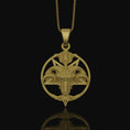 Bild in Galerie-Betrachter laden, Baphomet Charm Gothic Satanism Pendant Necklace - Dark Esoteric Occult Amulet, Mystic Witchcraft Jewelry for Rituals
