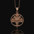 Bild in Galerie-Betrachter laden, Baphomet Charm Gothic Satanism Pendant Necklace - Dark Esoteric Occult Amulet, Mystic Witchcraft Jewelry for Rituals
