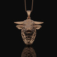 Load image into Gallery viewer, Silver Buffalo Head Necklace - Elegant Bison Head Pendant, Rustic Wildlife Jewelry, Nature Inspired Western Style Accessory
