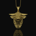 Load image into Gallery viewer, Silver Buffalo Head Necklace - Elegant Bison Head Pendant, Rustic Wildlife Jewelry, Nature Inspired Western Style Accessory
