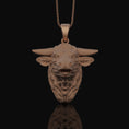 Load image into Gallery viewer, Silver Buffalo Head Necklace - Elegant Bison Head Pendant, Rustic Wildlife Jewelry, Nature Inspired Western Style Accessory
