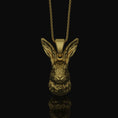 Load image into Gallery viewer, Silver Rabbit Head Necklace - Elegant Bunny Pendant, Whimsical Woodland Animal Charm, Cute and Nature-Inspired Rabbit Jewelry
