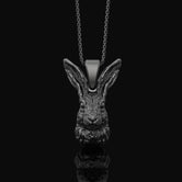 Silver Rabbit Head Necklace - Elegant Bunny Pendant, Whimsical Woodland Animal Charm, Cute and Nature-Inspired Rabbit Jewelry