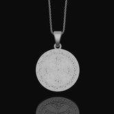 Silver Celtic Knot Medallion - Intricate Gaelic Knot Pendant, Traditional Irish Celtic Jewelry, Mystic Eternal Knot Charm