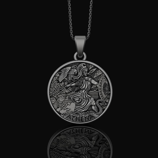 Ancient Greek Athena Pendant - Mythology Goddess Charm, Wisdom and Warrior Symbol, Hellenic Olympian Jewelry for Classical Elegance