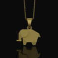 Load image into Gallery viewer, Origami Elephant Geometric Charm Necklace - Elegant Silver Pendant, Artistic Safari Wildlife Jewelry, Nature-Inspired Chic Accessory
