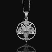 Baphomet Charm Gothic Satanism Pendant Necklace - Dark Esoteric Occult Amulet, Mystic Witchcraft Jewelry for Rituals