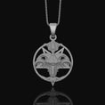 Bild in Galerie-Betrachter laden, Baphomet Charm Gothic Satanism Pendant Necklace - Dark Esoteric Occult Amulet, Mystic Witchcraft Jewelry for Rituals
