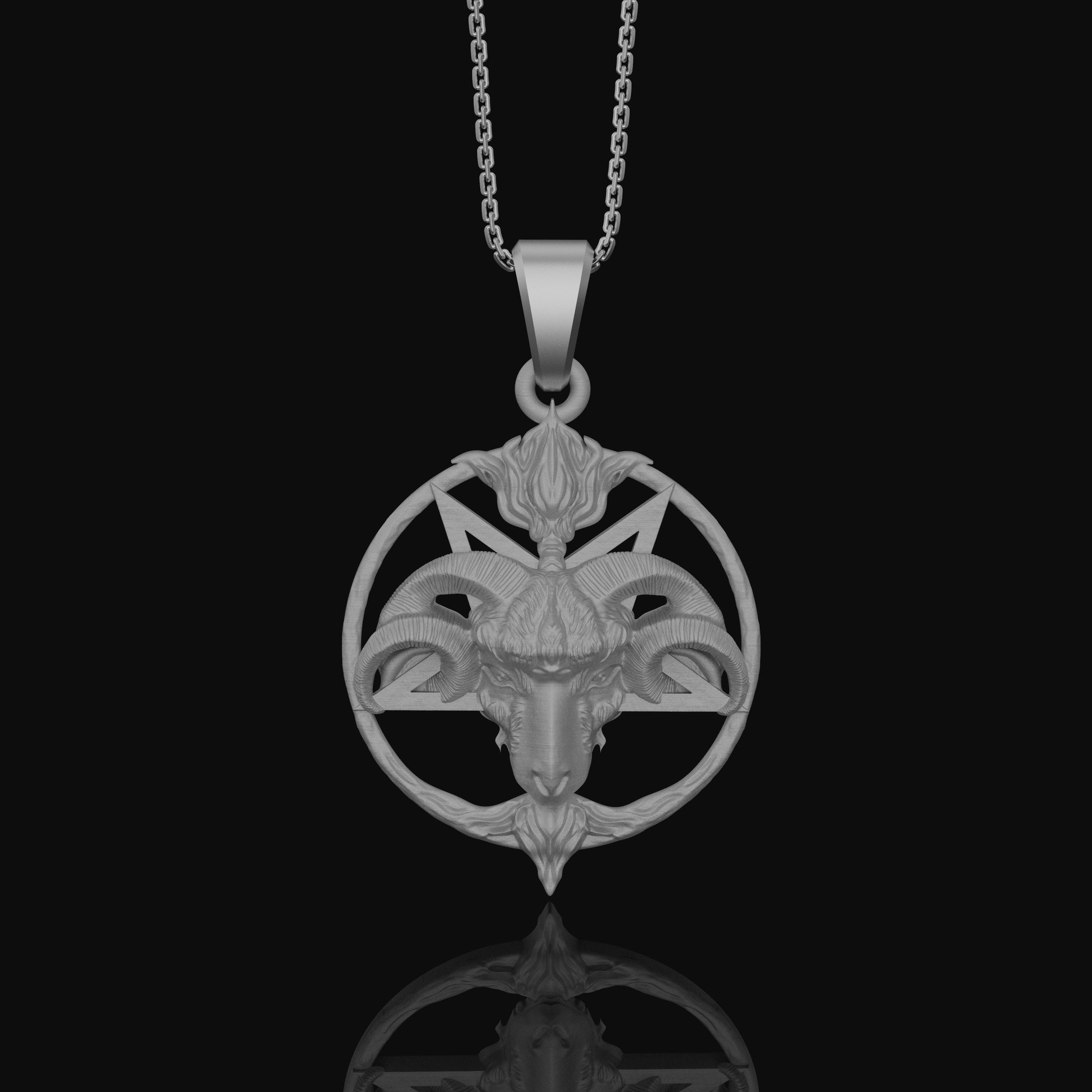 Baphomet Charm Gothic Satanism Pendant Necklace - Dark Esoteric Occult Amulet, Mystic Witchcraft Jewelry for Rituals