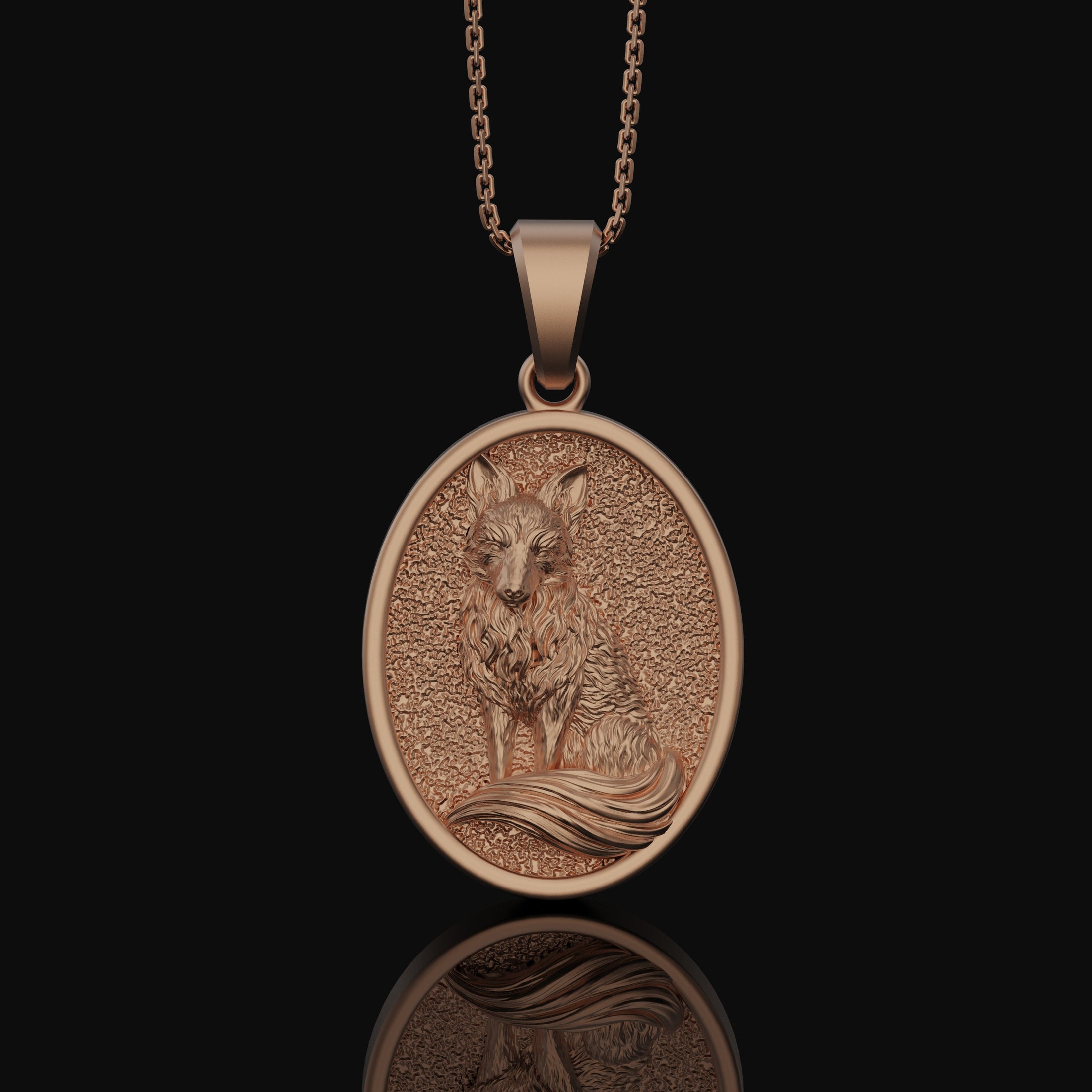 Personalized Fox Gift Pendant - Custom Engraved Fox Charm, Unique Wildlife Necklace, Tailored Nature-Inspired Animal Jewelry