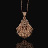 Silver Tutankhamun Pendant - Ancient Egyptian Pharaoh Necklace, Historical Jewelry Gift, Cultural Accessory