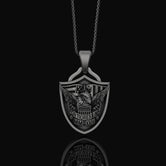 Fortiores Una American Eagle Medal Necklace - Patriotic Symbolic Silver Pendant, Unity Strength Jewelry