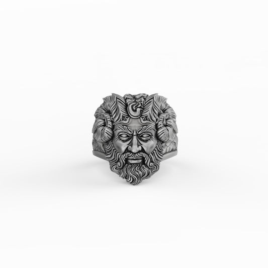 Czernobog Ring - Slavic God of Darkness Jewelry, Mythological Symbol, Unique Pagan Gift, Chernobog Jewelry