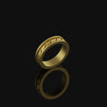 Load image into Gallery viewer, Engravable Silver Arrowhead Band - Customizable Arrow Ring, Personalized Jewelry, Unique Gift for Him/Her Gold Finish

