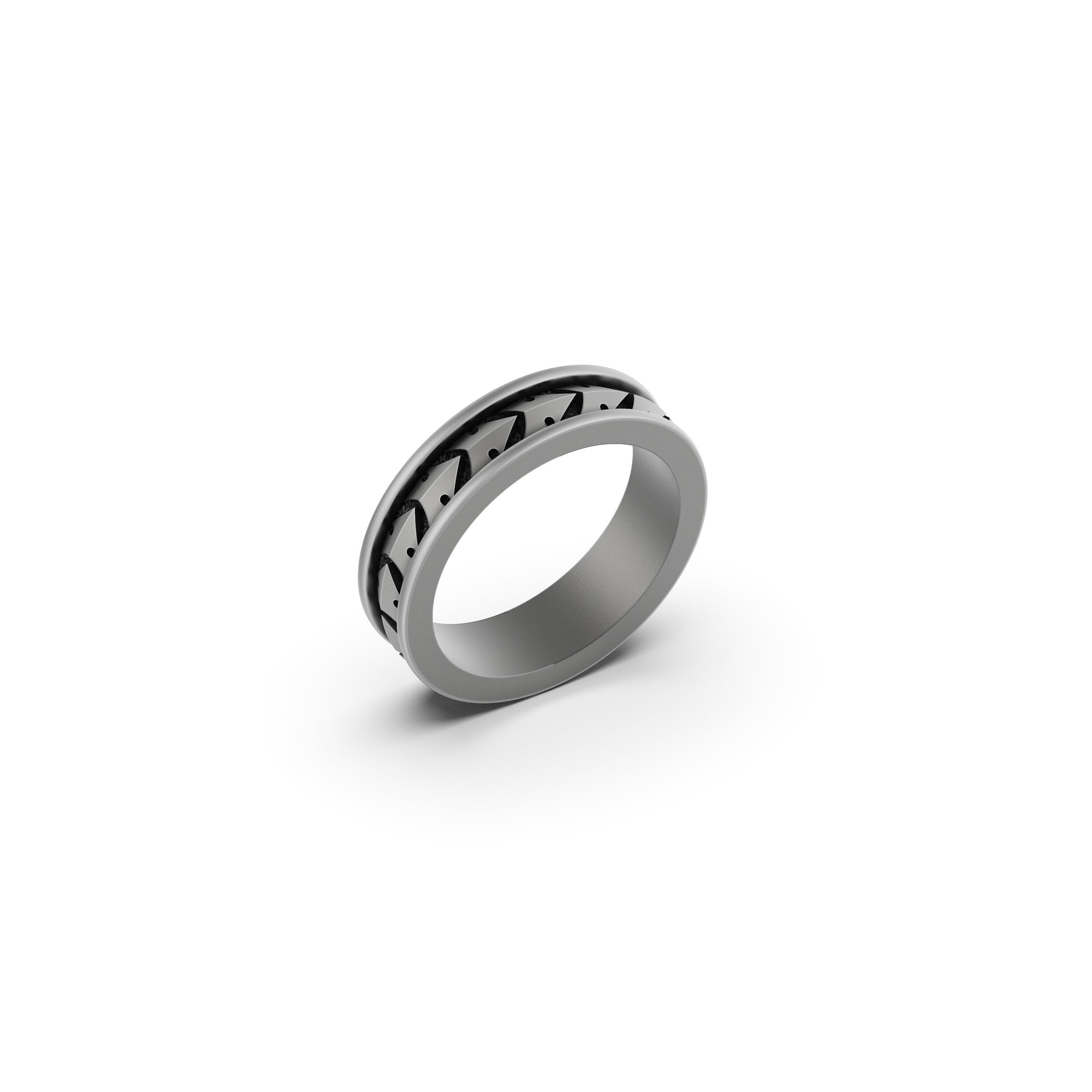 Engravable Silver Arrowhead Band - Customizable Arrow Ring, Personalized Jewelry, Unique Gift for Him/Her