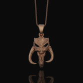 Silver Mythosaur Skull Necklace - Star Wars Mandalorian Pendant, Geek Culture Jewelry, Fan Gift, Sci-Fi Lover Jewelry