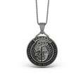 Load image into Gallery viewer, Silver Memento Mori Pendant - Reminder of Mortality Necklace, Philosophical Jewelry, Thoughtful Gift, Birthday Gift
