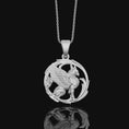 Load image into Gallery viewer, Silver Griffin Pendant - Mythical Gryphon Necklace, Fantasy Creature Jewelry, Magical Beast Gift, Mythological Bird
