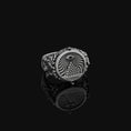 Load image into Gallery viewer, Silver Masonic Ring - Eye of Providence, New World Order Symbol, Two-Tone Freemason Jewelry, Mason Gifts, Classy Ring
