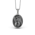 Load image into Gallery viewer, Silver Archangel Gabriel Pendant - Guardian Angel Gabriel Necklace, Christian Spiritual Jewelry Gift, Protection Gift, Personalized
