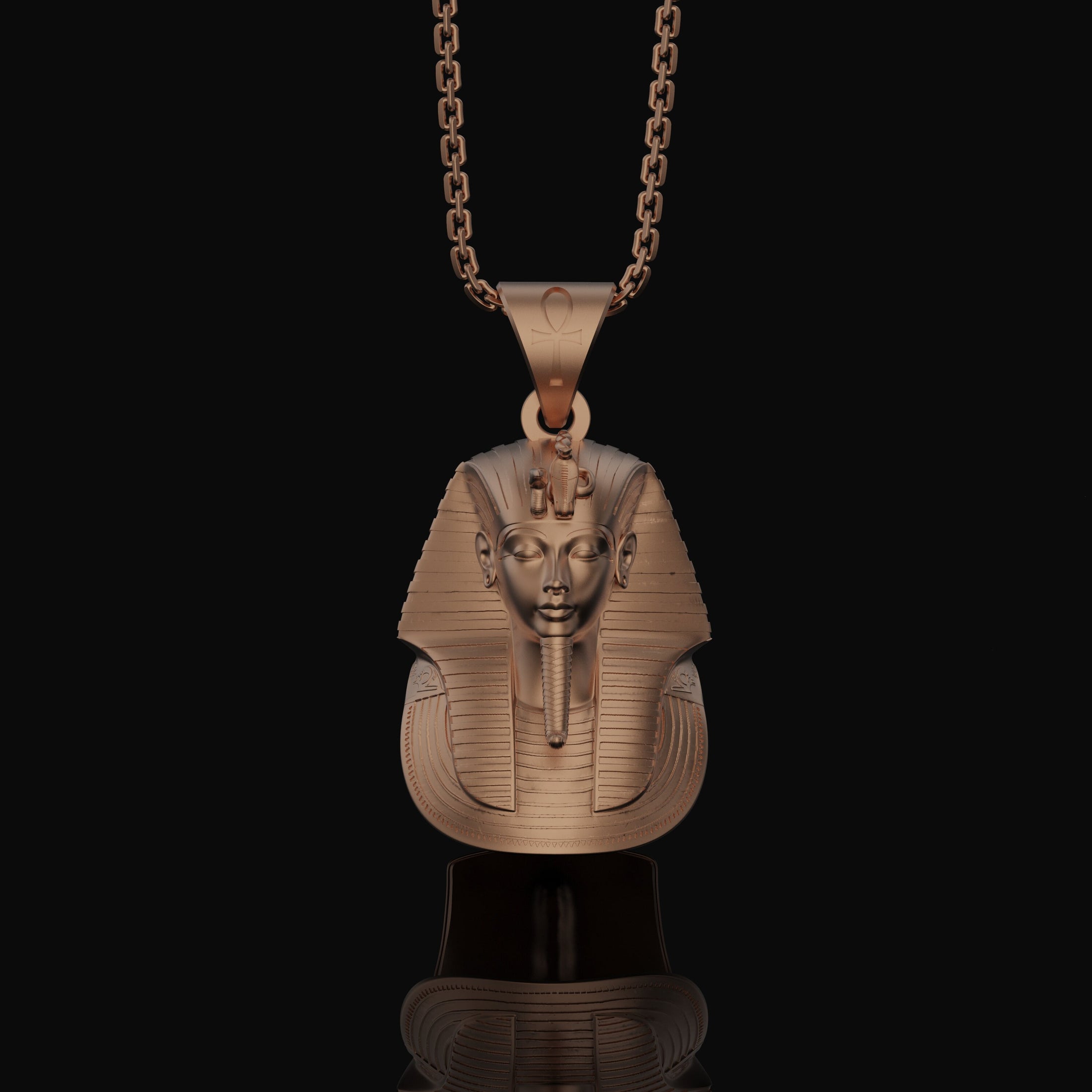 Silver Tutankhamun Pendant - Egyptian King Necklace, Pharaoh Tutankhamun Jewelry, Historical Artifact