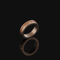 Load image into Gallery viewer, Engravable Silver Arrowhead Band - Customizable Arrow Ring, Personalized Jewelry, Unique Gift for Him/Her Rose Gold Finish
