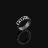 Engravable Silver Arrowhead Band - Customizable Arrow Ring, Personalized Jewelry, Unique Gift for Him/Her Oxidized Finish