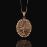 Personalized Silver Owl Pendant - Custom Engraved Owl Necklace, Handcrafted Bird Jewelry, Unique Gift