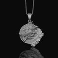 Bild in Galerie-Betrachter laden, Silver Fenrir Pendant - Norse Wolf Necklace, Viking Mythology Jewelry, Celtic Wolf Charm, Unique Gift
