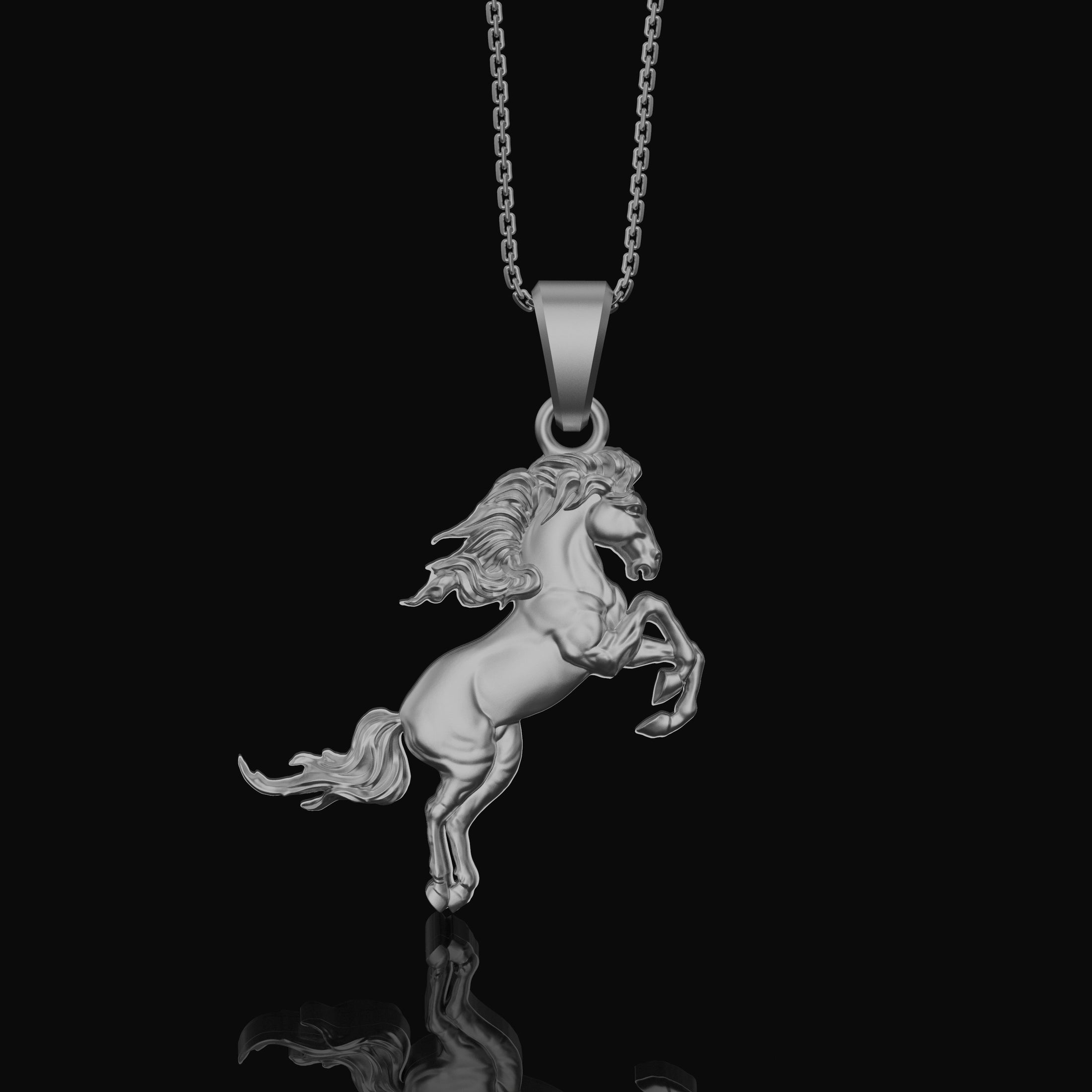 Silver Horse Charm Pendant - Equestrian Necklace, Horse Jewelry for Bracelet, Equine Lover Gift