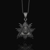 Silver Eye of Providence Charm - Two-Style Pyramid Pendant, Masonic Illuminati Jewelry, Mystical Gift