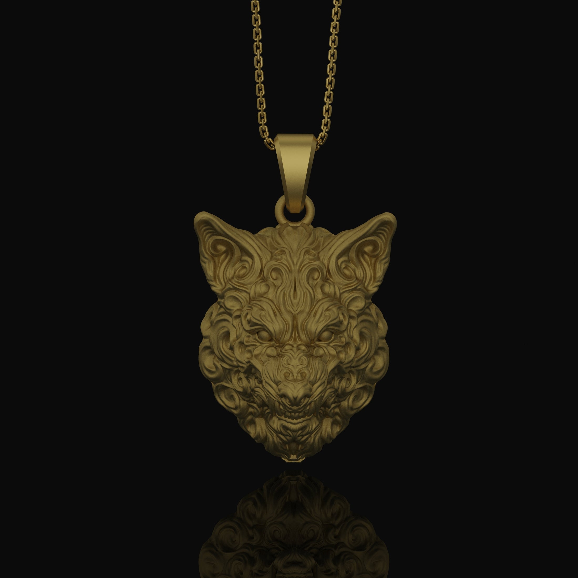 Carved Wolf Head Pendant - Handcrafted Wolf Necklace, Detailed Animal Carving, Nature Inspired Jewelry