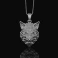 Load image into Gallery viewer, Carved Wolf Head Pendant - Handcrafted Wolf Necklace, Detailed Animal Carving, Nature Inspired Jewelry
