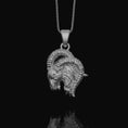 Load image into Gallery viewer, Silver Aries Charm Pendant - Ram Zodiac Necklace, Astrology Jewelry for April Birthday, Aries Gift
