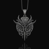 Silver Baldur's Gate 3 Medallion - Illithid Symbol, DnD Lover Gift, Mind Flayer Necklace, Netherese Brain Pendant, Gaming Jewelry