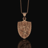 Silver Archangel Michael Pendant - Protector Saint Necklace, Christian Guardian Angel Jewelry, Spiritual Gift