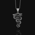 Bild in Galerie-Betrachter laden, Eden Serpent Necklace - Adam and Eve Snake Pendant, Biblical Forbidden Fruit Jewelry, Spiritual Gift
