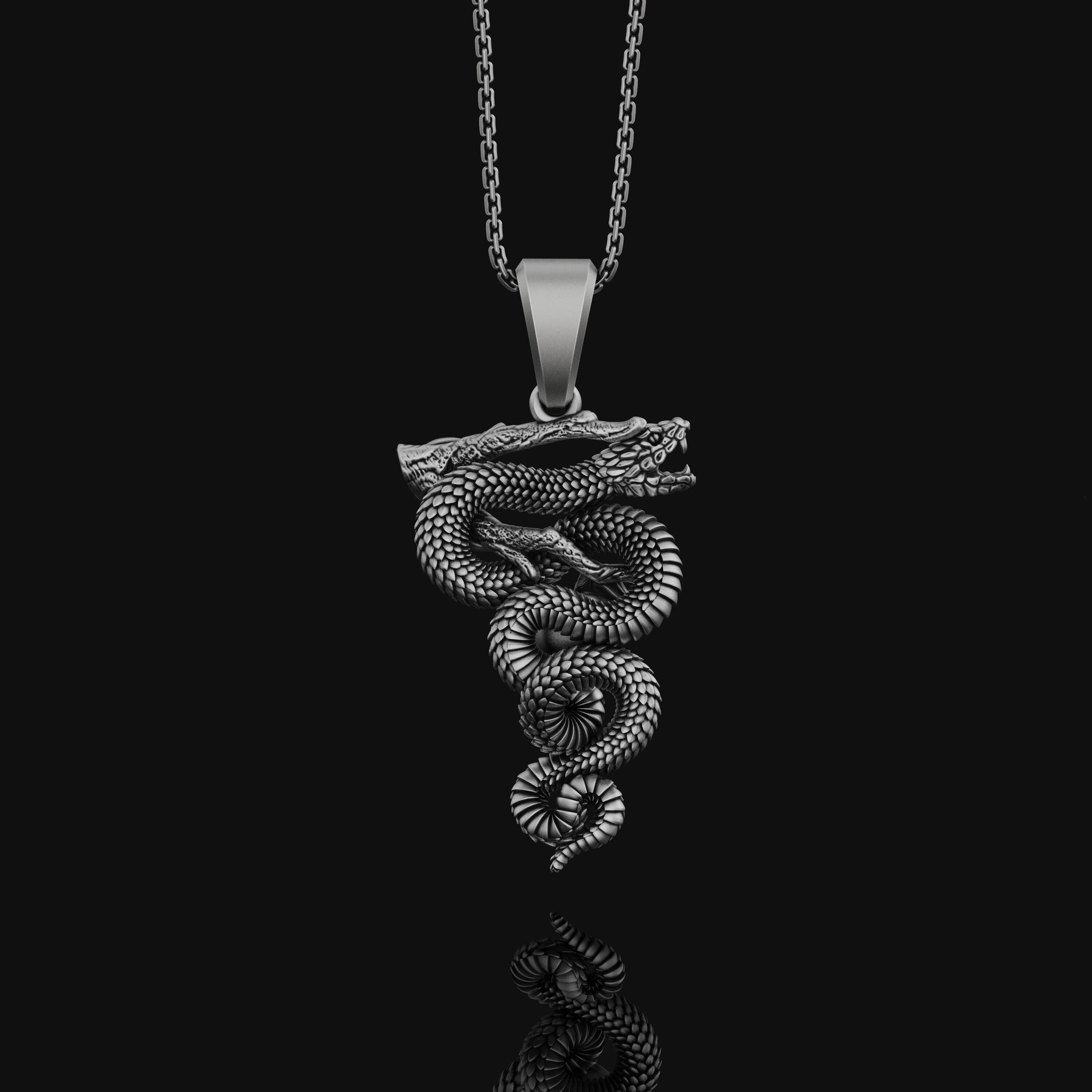 Eden Serpent Necklace - Adam and Eve Snake Pendant, Biblical Forbidden Fruit Jewelry, Spiritual Gift