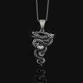 Load image into Gallery viewer, Eden Serpent Necklace - Adam and Eve Snake Pendant, Biblical Forbidden Fruit Jewelry, Spiritual Gift
