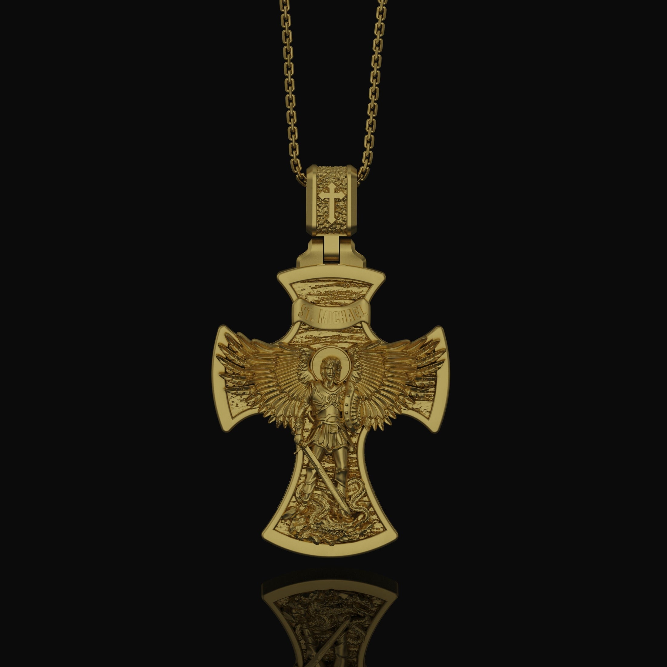 Silver Saint Michael Necklace - Archangel Michael Pendant, Protector Saint Jewelry, Spiritual Gift, Christian Gift