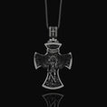 Load image into Gallery viewer, Silver Saint Michael Necklace - Archangel Michael Pendant, Protector Saint Jewelry, Spiritual Gift, Christian Gift
