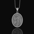 Load image into Gallery viewer, Silver Archangel Gabriel Pendant - Guardian Angel Gabriel Necklace, Christian Spiritual Jewelry Gift, Protection Gift, Personalized
