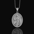 Load image into Gallery viewer, Silver Archangel Gabriel Pendant - Guardian Angel Gabriel Necklace, Christian Spiritual Jewelry Gift, Protection Gift, Personalized
